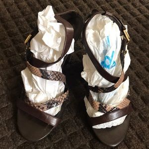 Crisscrossed Sandals.